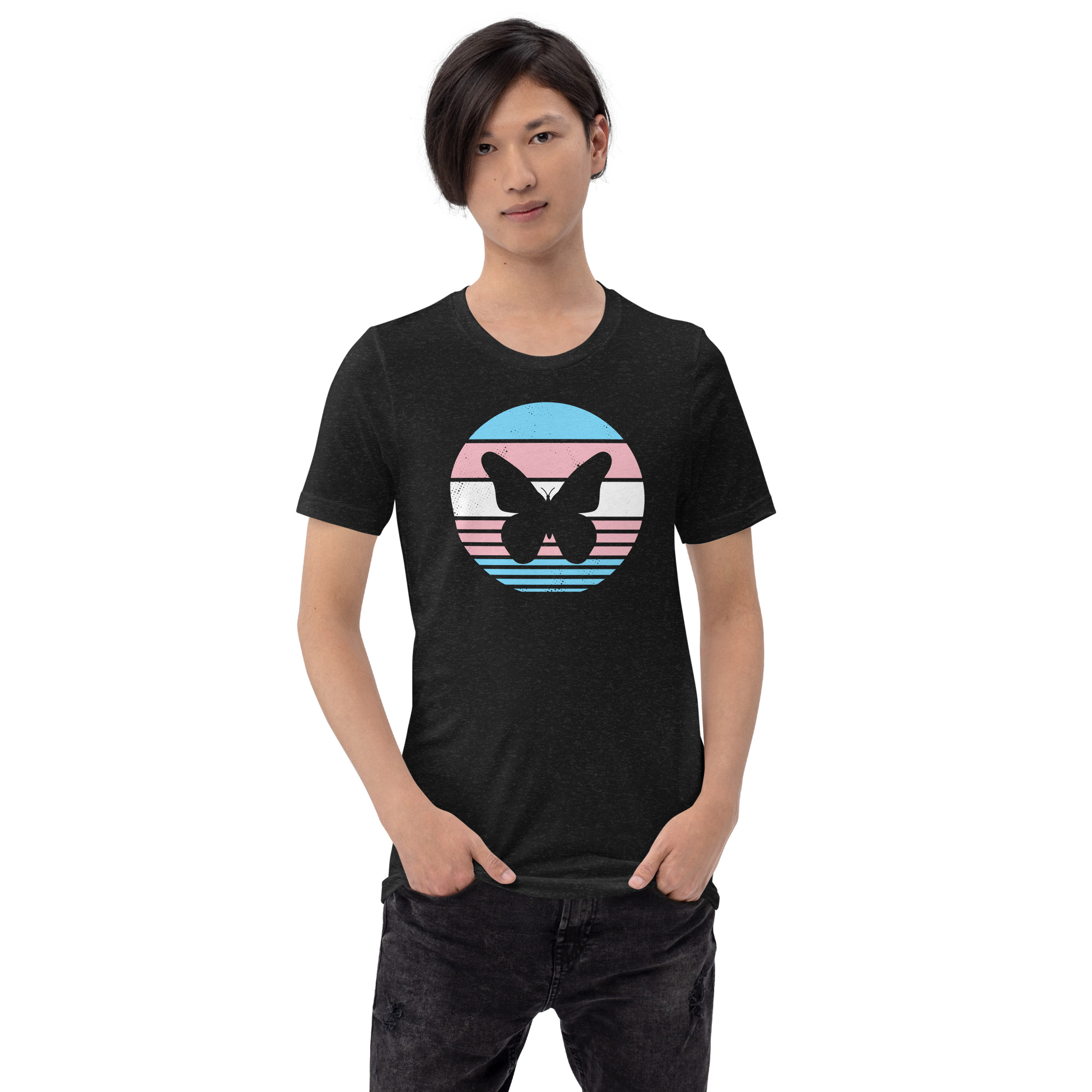 Trans Flag Butterfly All Gender T-Shirt