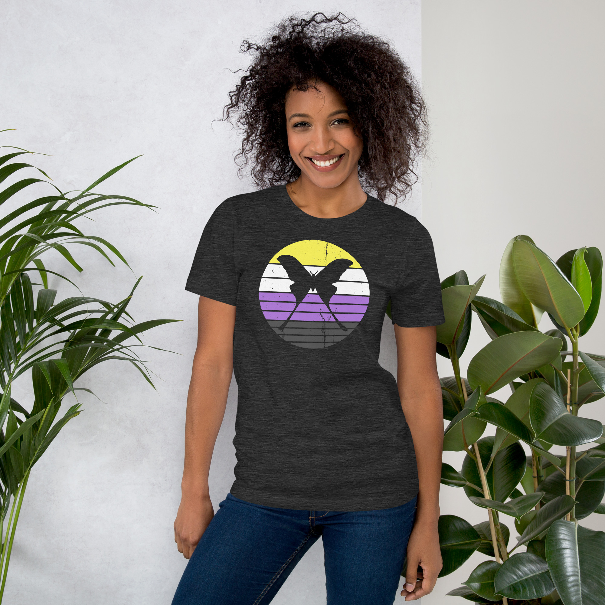 Non-binary Flag Moth All Gender T-Shirt