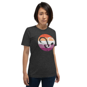 Lesbian Flag Carabiner Heart All Gender T-Shirt